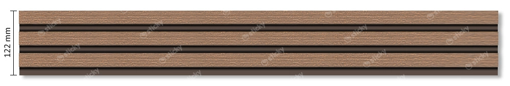 Διακοσμητικό panel τοίχου με 3D πηχακια 11 PIANO πλατος 12.2cm x υψος 2.90m GOLDEN OAK/D.BROWN
