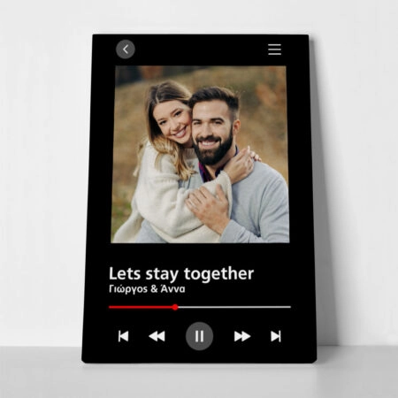 Πινακας σε καμβά COUPLE SONG BLACK - Πίνακες με δικες σου φωτογραφίες Sticky 1