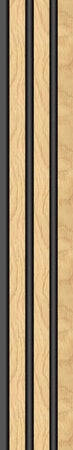 Διακοσμητικό panel τοίχου με 3D πηχακια F4 PIANO πλατος 12.2cm x υψος 2.90m NAT.OAK/BLACK - Πανελ τοίχου με 3D πηχάκια Sticky 9