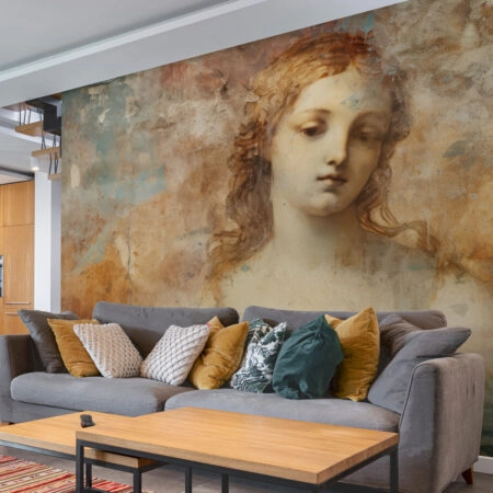 Αυτοκόλλητη Ταπετσαρία τοίχου RENAISSANCE GIRL FRESCO PAINTING 2