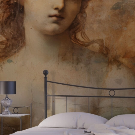 Αυτοκόλλητη Ταπετσαρία τοίχου RENAISSANCE GIRL FRESCO PAINTING 2 - Vintage Sticky 1