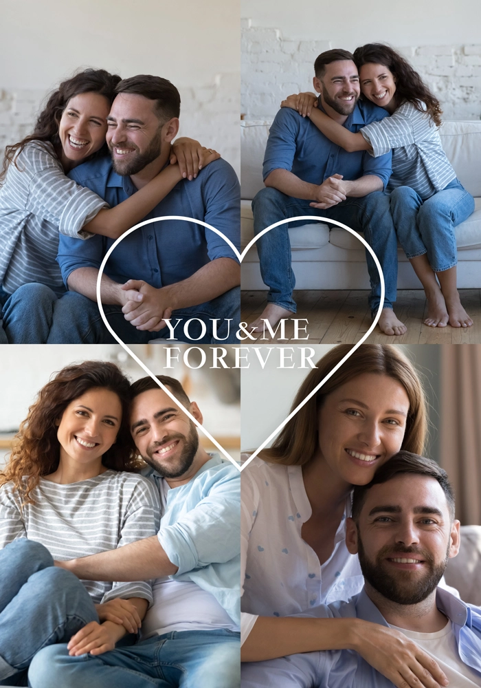 Πινακας σε καμβά YOU AND ME HEART