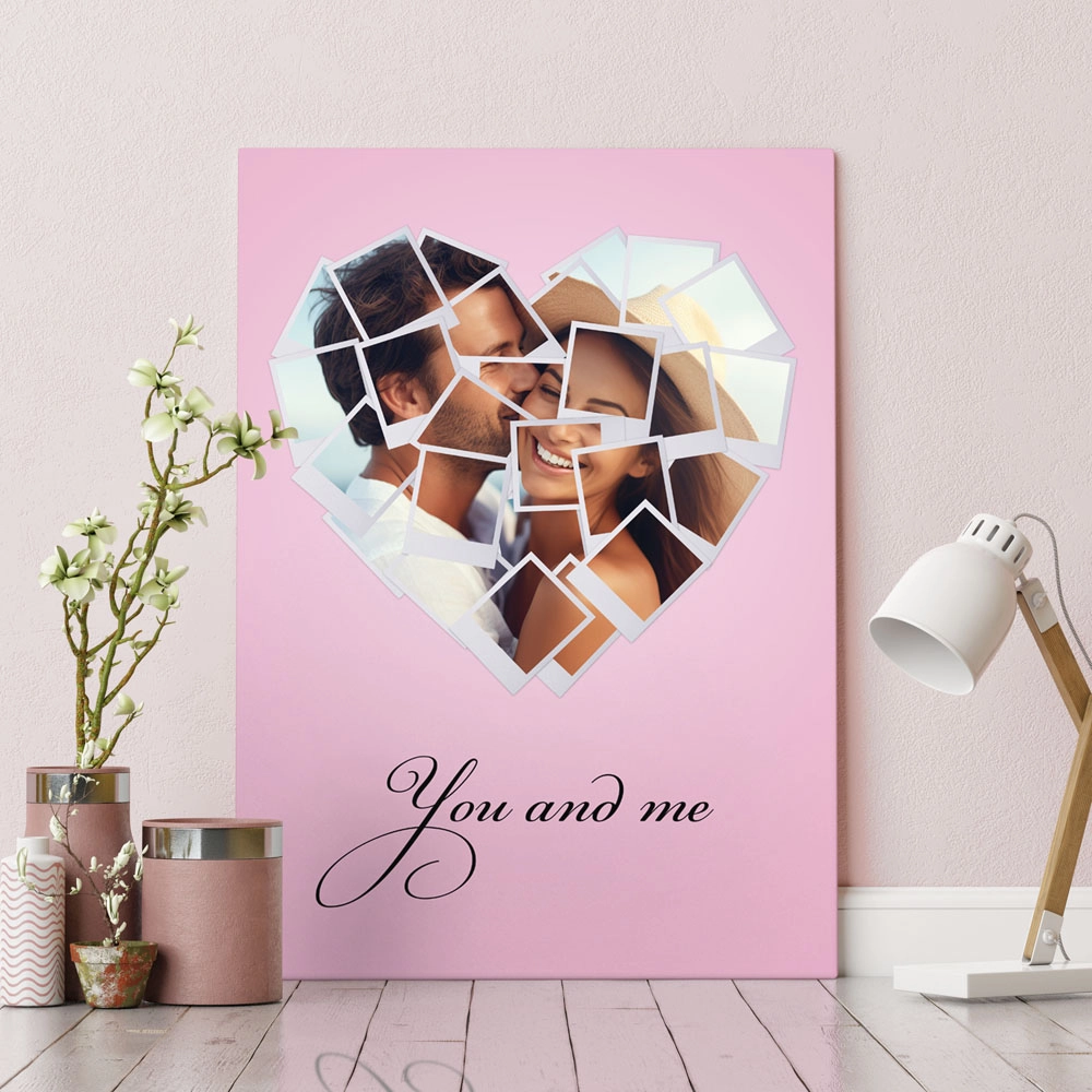 Πινακας σε καμβά POLAROID HEART