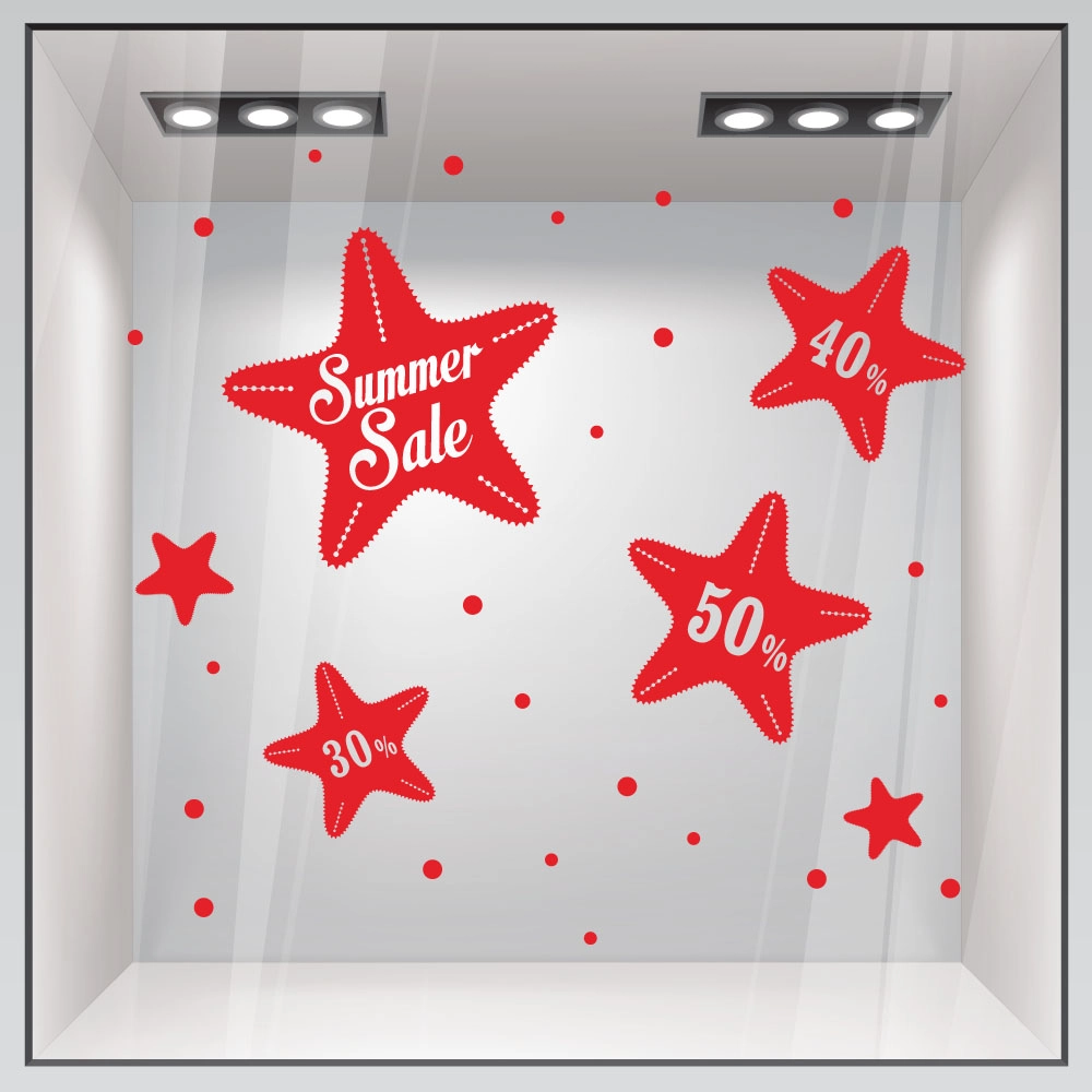 Αυτοκoλλητο Eκπτωσεων SALE STARFISH