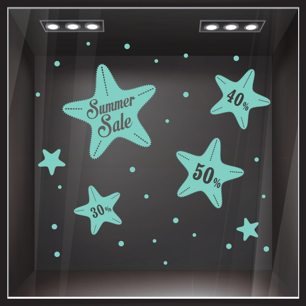 Αυτοκoλλητο Eκπτωσεων SALE STARFISH