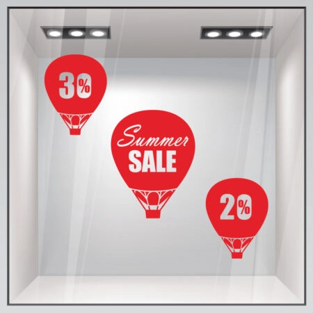 Αυτοκολλητο Εκπτωσεων SUMMER BALLOONS SALE -  Sticky 1