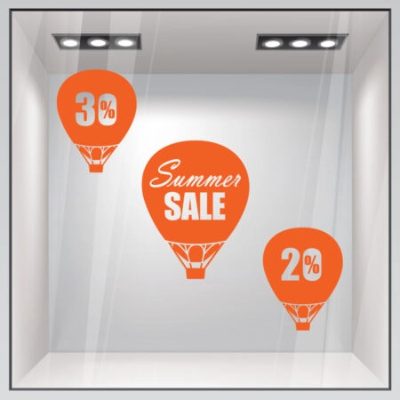 Αυτοκολλητο Εκπτωσεων SUMMER BALLOONS SALE