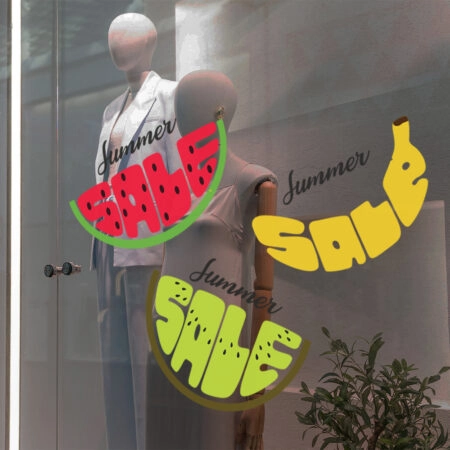Αυτοκoλλητο Εκπτωσεων SUMMER FRUIT SALES 2 - Καλοκαιρινή βιτρίνα Sticky 1