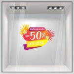 Αυτοκoλλητο Εκπτωσεων SUMMER SALE FLOWERS