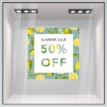 Αυτοκoλλητο Εκπτωσεων SUMMER SALE LEMON