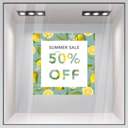 Αυτοκoλλητο Εκπτωσεων SUMMER SALE LEMON