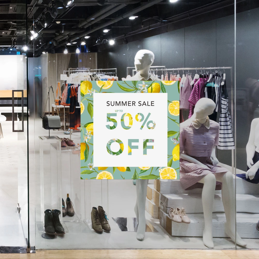 Αυτοκoλλητο Εκπτωσεων SUMMER SALE LEMON