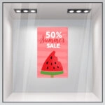 Αυτοκoλλητο Εκπτωσεων SUMMER SALE RED WATERMELON