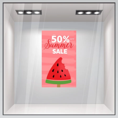 Αυτοκoλλητο Εκπτωσεων SUMMER SALE RED WATERMELON