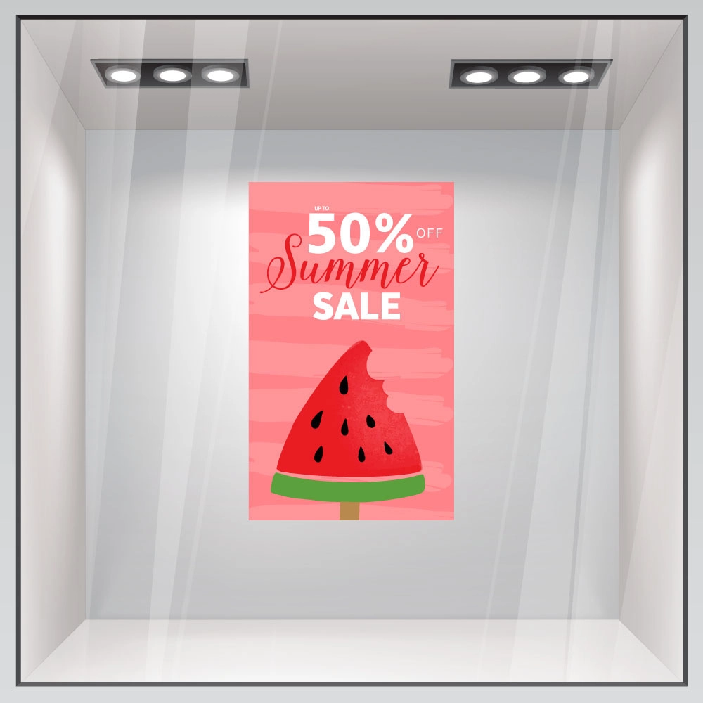 Αυτοκoλλητο Εκπτωσεων SUMMER SALE RED WATERMELON