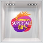 Αυτοκoλλητο Εκπτωσεων SUMMER SUPER SALE