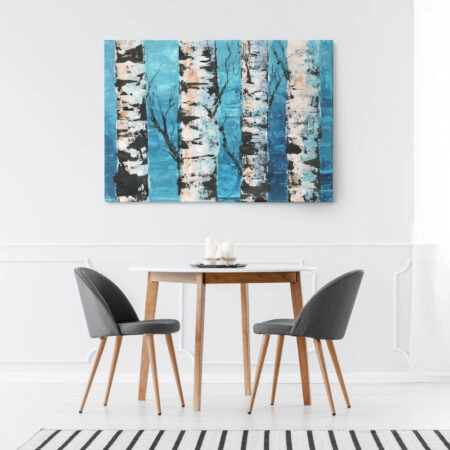 OUTLET Πινακας σε καμβά BIRCH FOREST 140cm x 100cm - OUTLET