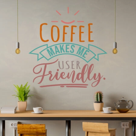 Aυτοκόλλητο Τοίχου COFFEE MAKES ME USER FRIENDLY