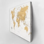 Πινακας σε καμβά EARTHTONE WORLD MAP
