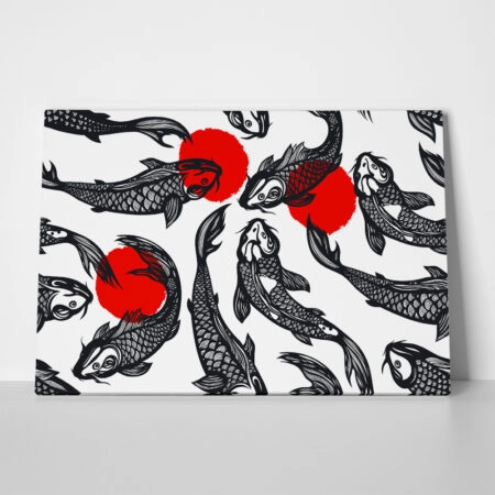 Πινακας σε καμβά KOI CARP FISH SPOTS - Ψαρια - Ζωα της θαλασσας Sticky 1