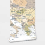 Αυτοκόλλητη Ταπετσαρία τοίχου PASTEL EUROPE MAP