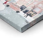 Πινακας σε καμβά CHRISTMAS CITY ILLUSTRATION