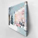 Πινακας σε καμβά CHRISTMAS CITY ILLUSTRATION