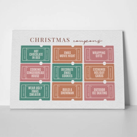 Πινακας σε καμβά CHRISTMAS COUPONS - Χριστουγεννιάτικοι Πίνακες Sticky 1