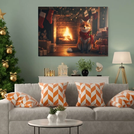 Πινακας σε καμβά CHRISTMAS FOX