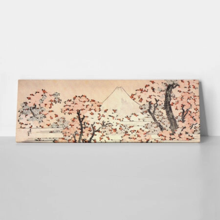 Πίνακας Πανοραμικός σε καμβά HOKUSAI - MOUNT FUJI BEHIND CHERRY TREES - Hokusai Katsushika Sticky 1