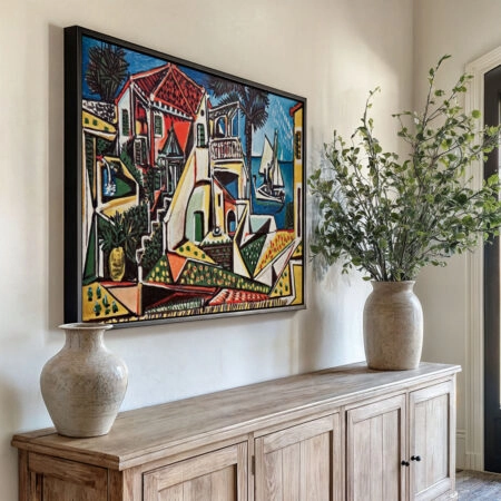Πινακας σε καμβά PICASSO - MEDITERRANEAN LANDSCAPE - Pablo Picasso Sticky 2