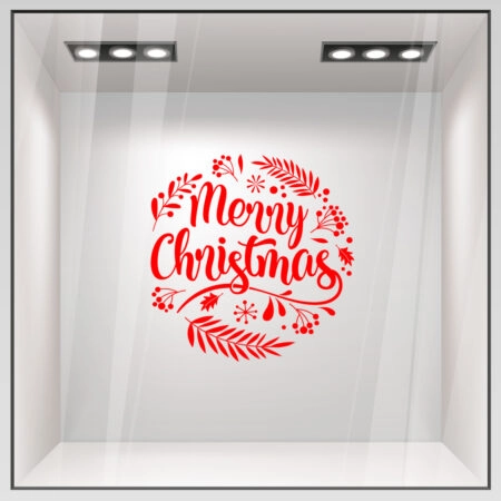Χριστουγεννιάτικο αυτοκόλλητο MERRY CHRISTMAS 6