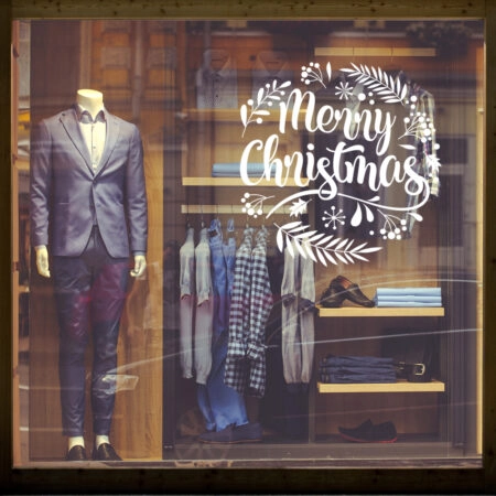 Χριστουγεννιάτικο αυτοκόλλητο MERRY CHRISTMAS 6 - Χριστουγεννιάτικη βιτρίνα Sticky 2