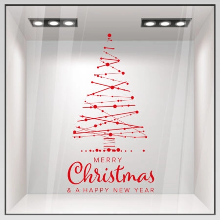 Χριστουγεννιάτικο αυτοκόλλητο MERRY CHRISTMAS TREE 2