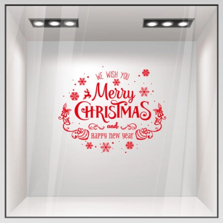 Χριστουγεννιάτικο αυτοκόλλητο MERRY CHRISTMAS WISH