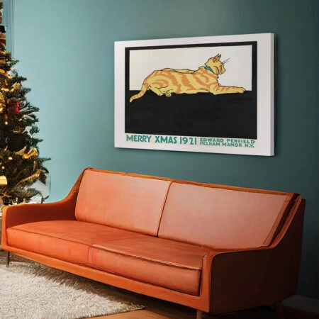Πινακας σε καμβά MERRY XMAS EDWARD PENFIELD - Γατες