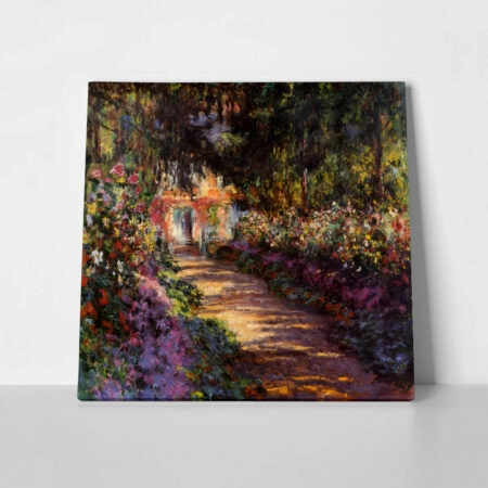 Πίνακας σε καμβά MONET - A PATHWAY IN MONET'S GARDEN GIVERNY - Monet Claude Sticky 1