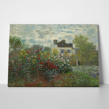 Πινακας σε καμβά MONET - THE ARTIST'S GARDEN IN ARGENTEUIL - Monet Claude Sticky 1