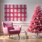 Πινακας σε καμβά PINK CHRISTMAS GIFT PAPER