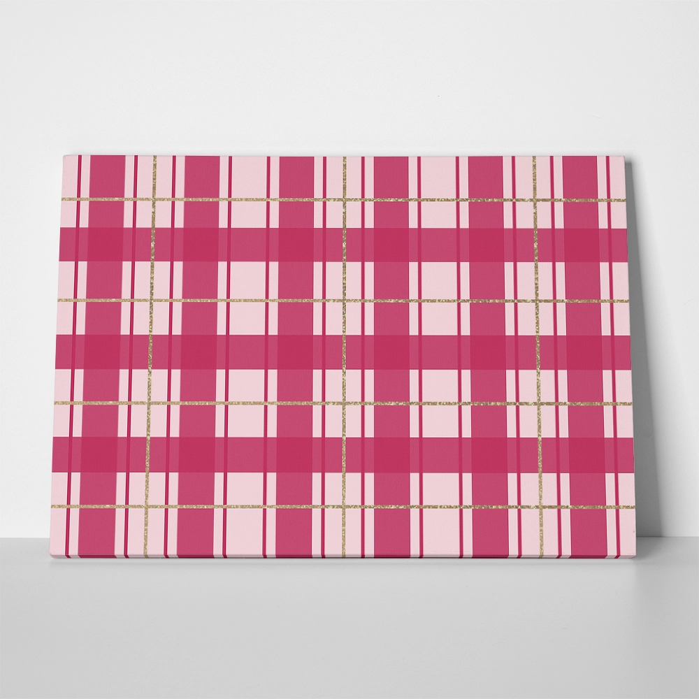 Πινακας σε καμβά PINK CHRISTMAS GIFT PAPER