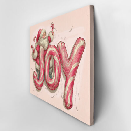 Πινακας σε καμβά PINK CHRISTMAS JOY - Χριστουγεννιάτικοι Πίνακες Sticky 3