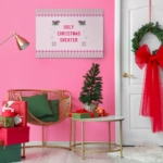 Πινακας σε καμβά PINK CHRISTMAS UGLY SWEATER