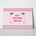 Πινακας σε καμβά PINK CHRISTMAS UGLY SWEATER