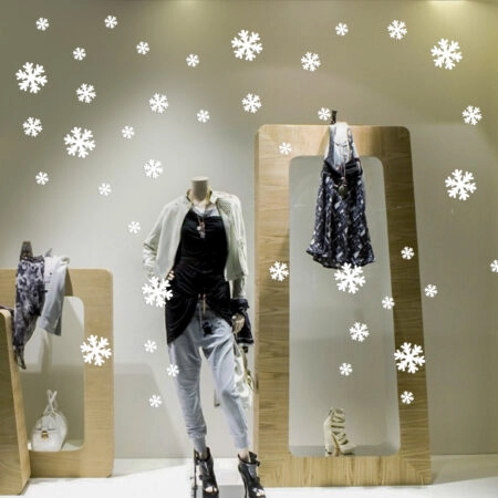 Χριστουγεννιάτικο αυτοκόλλητο SNOWFLAKES 1 - Χριστουγεννιάτικη βιτρίνα Sticky 2