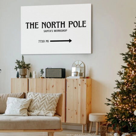 Πινακας σε καμβά THE NORTH POLE - Χριστουγεννιάτικοι Πίνακες
