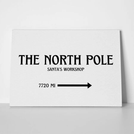 Πινακας σε καμβά THE NORTH POLE - Χριστουγεννιάτικοι Πίνακες Sticky 1