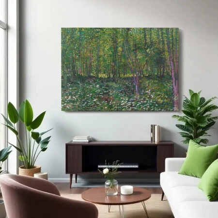 Πινακας σε καμβά VAN GOGH - TREES AND UNDERGROWTH - Vincent Van Gogh