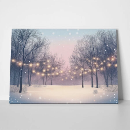 Πινακας σε καμβά WINTER LIGHTS - Χριστουγεννιάτικοι Πίνακες Sticky 1
