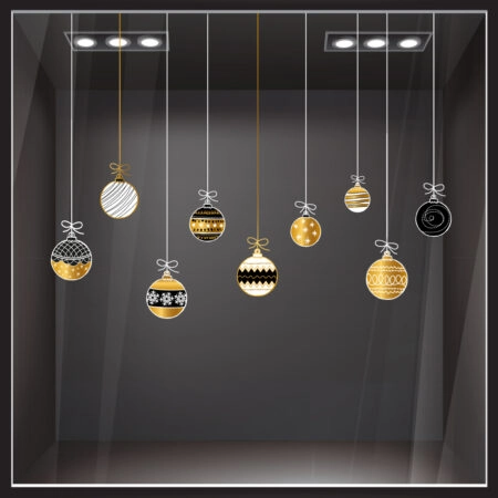 Χριστουγεννιάτικο αυτοκόλλητο XMAS BALLS C3