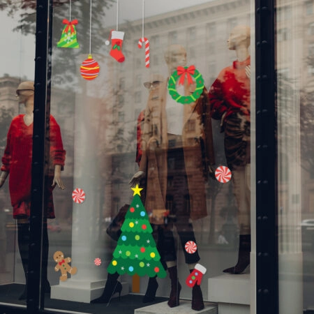 Χριστουγεννιάτικο αυτοκόλλητο XMAS SET C1 - Χριστουγεννιάτικη βιτρίνα Sticky 2